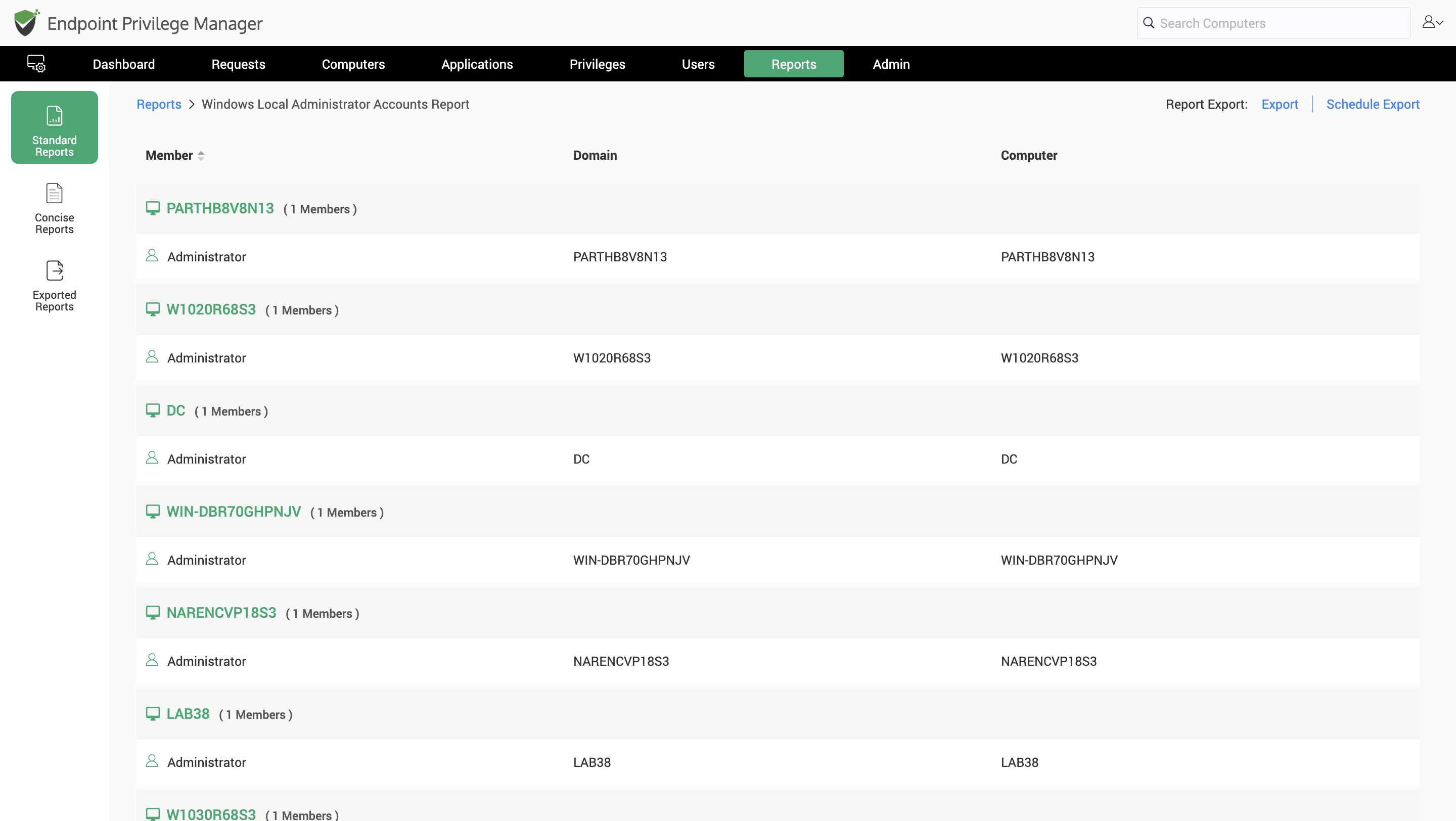 List Of Local Administrator Accounts On Computers