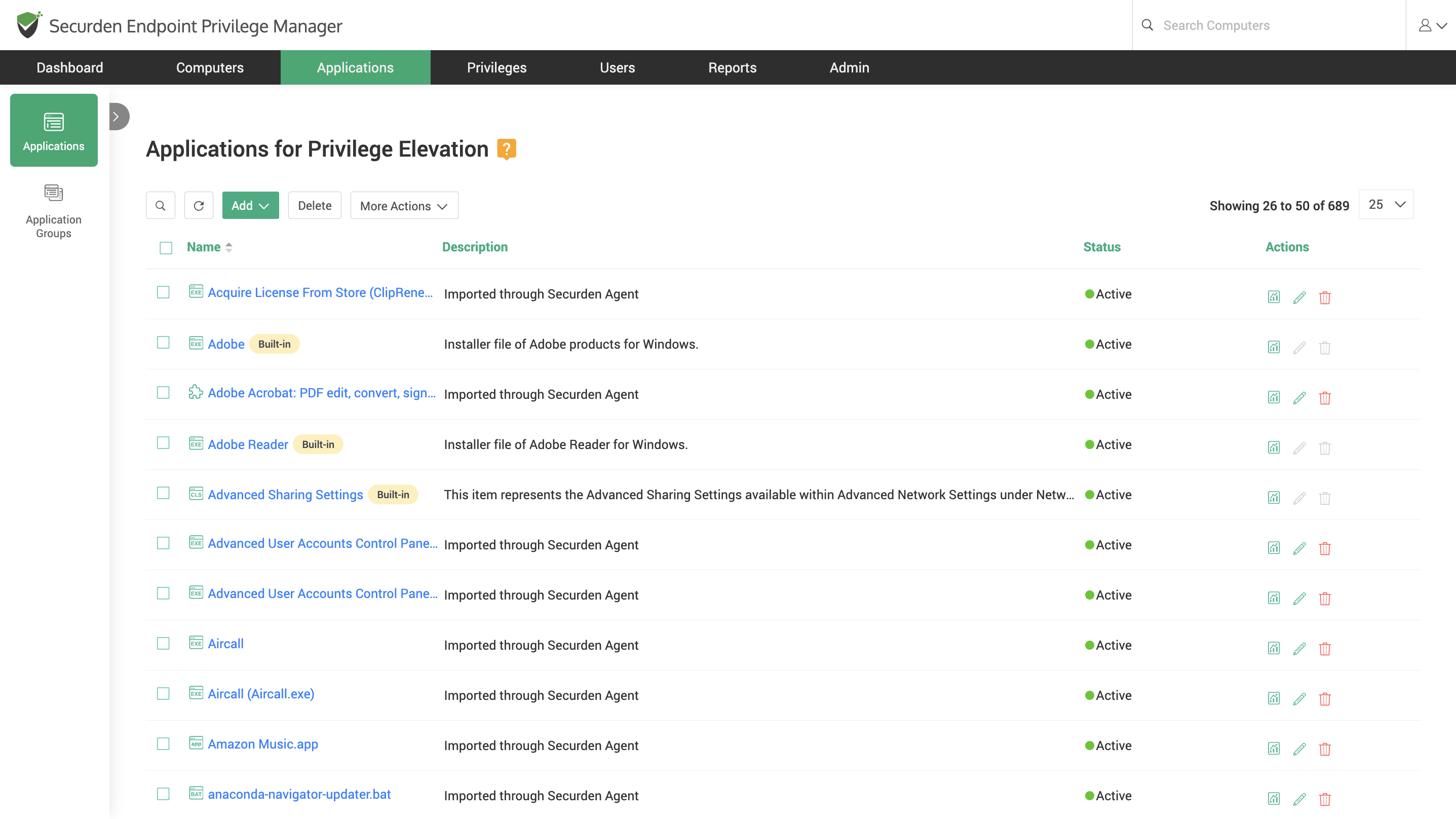 Centralized Repository For Discovered Applications