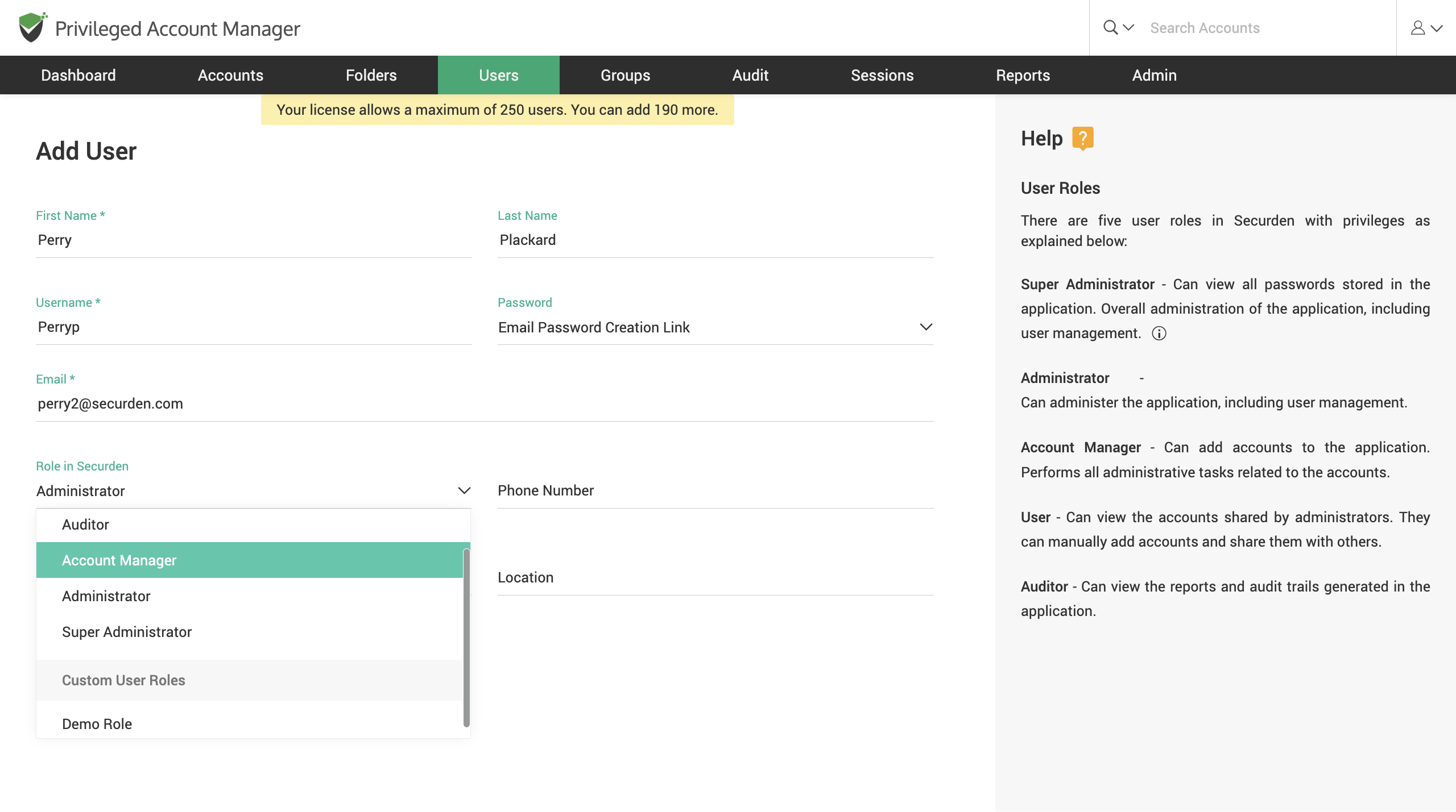 Role Based Access Controls