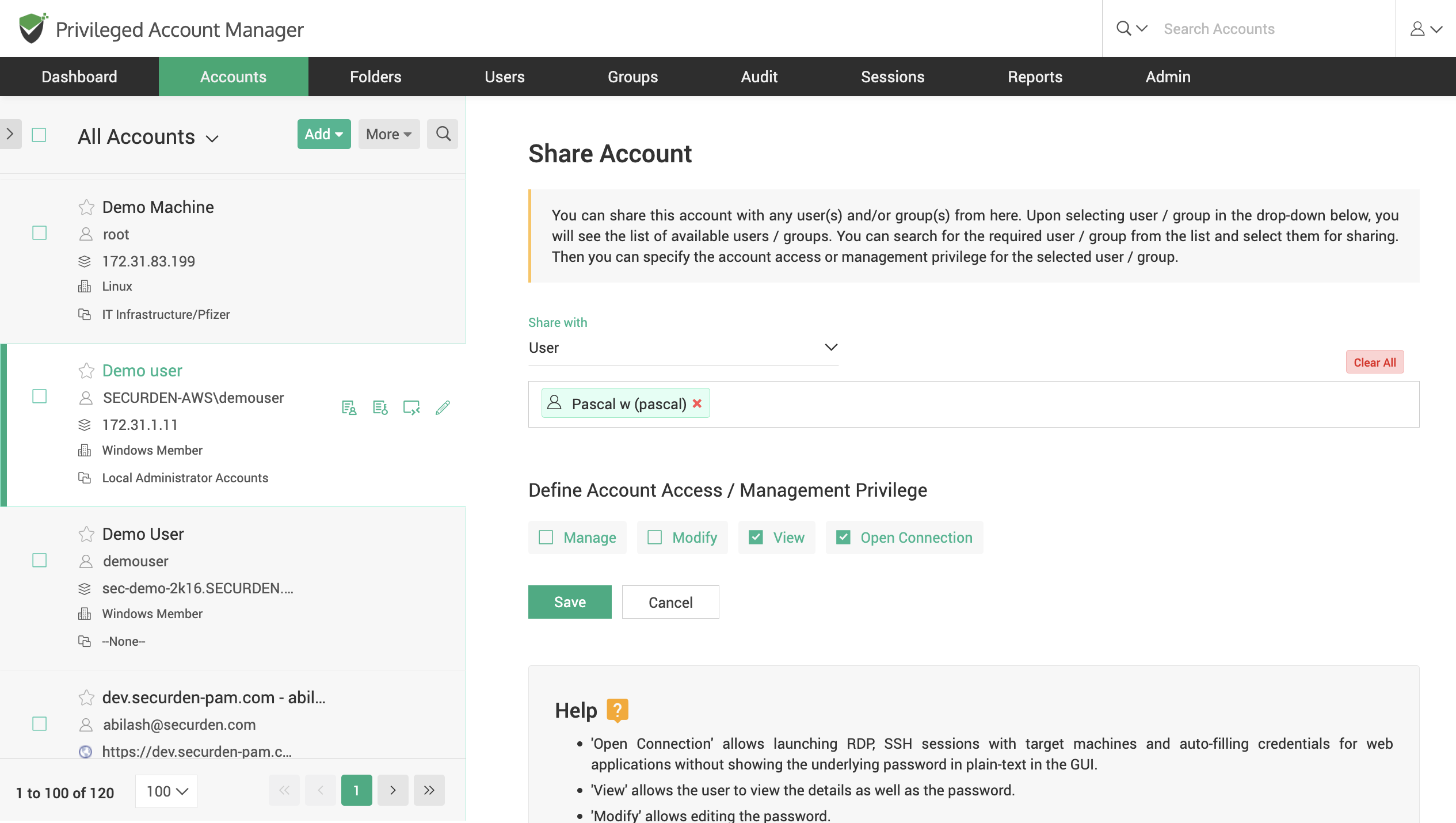 Securely Share Accounts with the Team