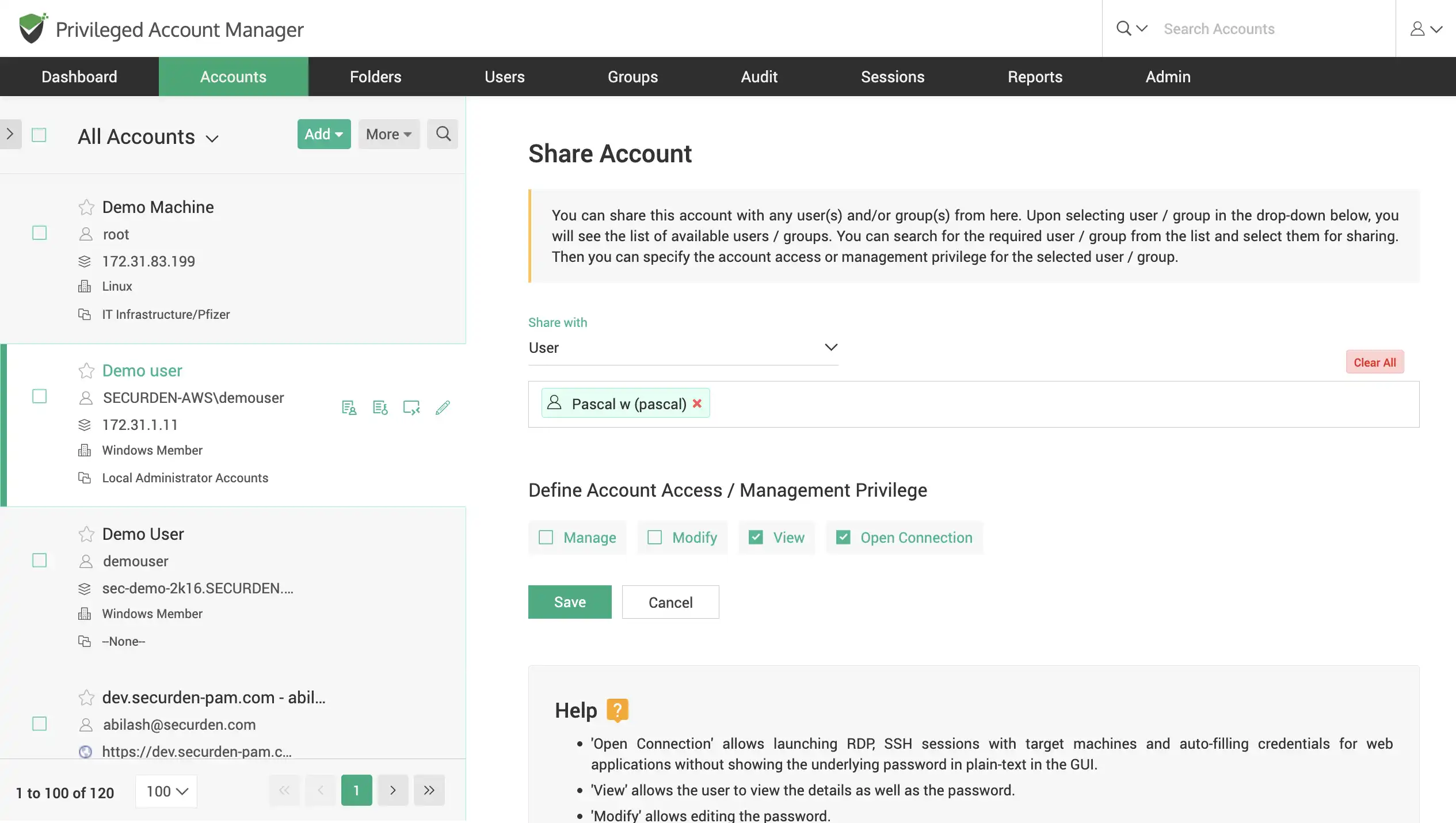 Securely Share Accounts with the Team