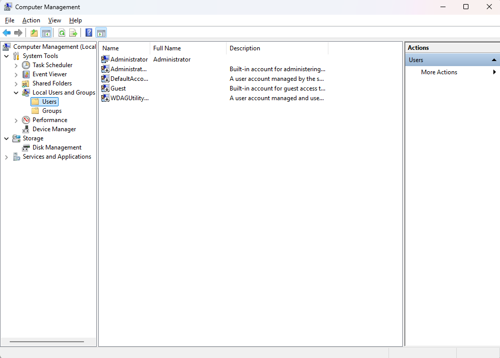 Find Local Users Using Computer Management In Windows