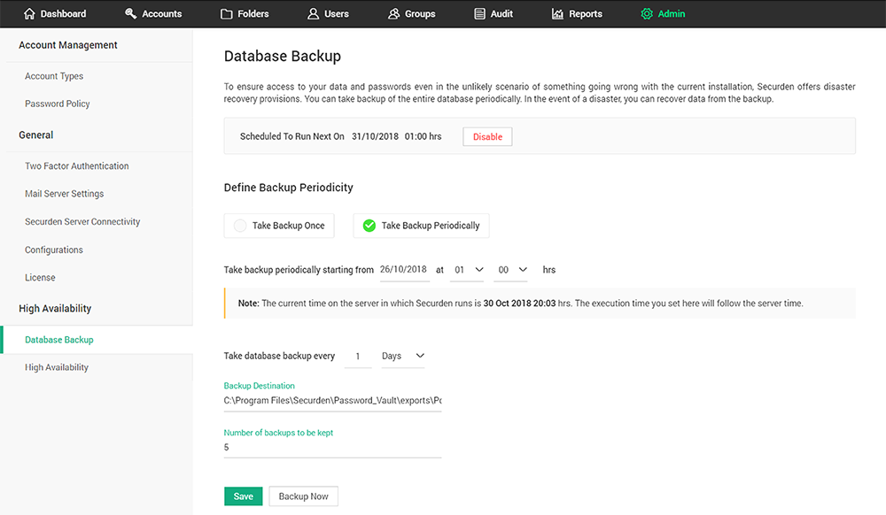 Redundancy and Backup